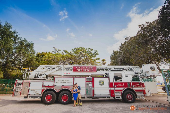 Miami Firefighter Engagement Session - Photography by Santy Martinez-11