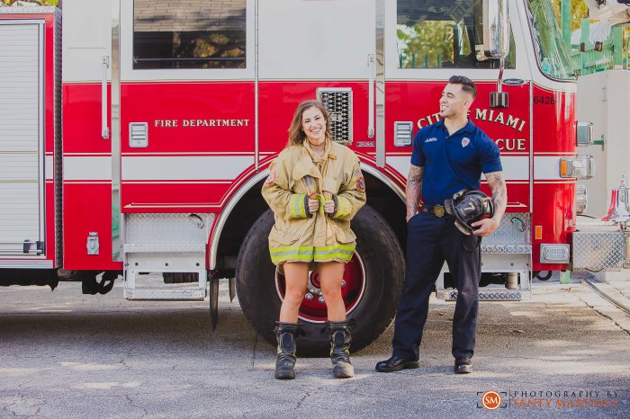 Miami Firefighter Engagement Session - Photography by Santy Martinez-13